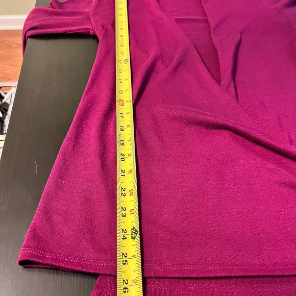 Dark magenta wrap-like cardigan - Adult Size M - Picture 13 of 16